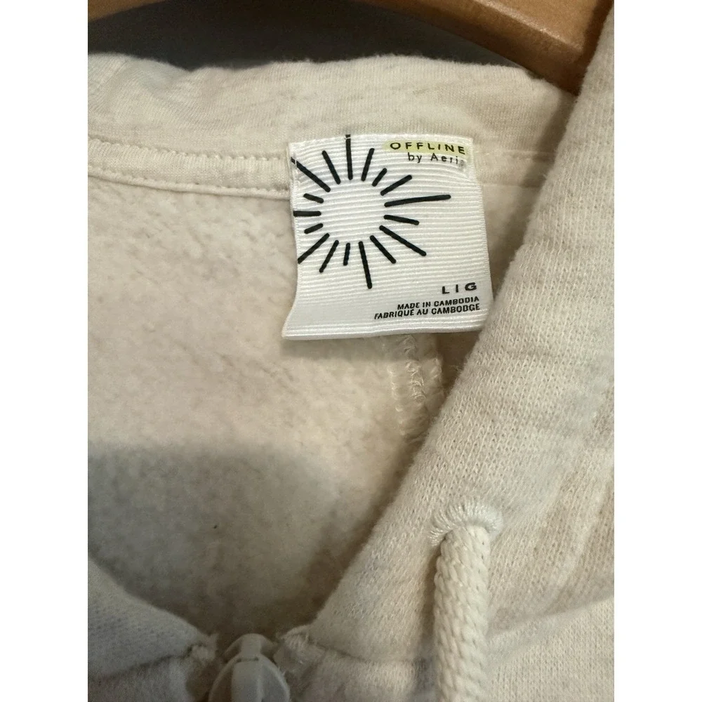 Offline By Aerie Full Zip Hooded Jacket Sherpa Lined Women's Size Large Oversize